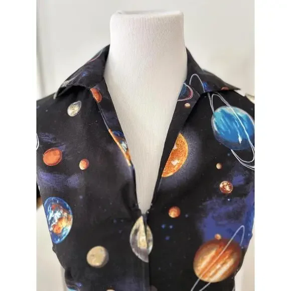 Retro Inspired Pin Up style dress by Bernie Dexter Space Planets A 1950 vibe - Picture 2 of 8